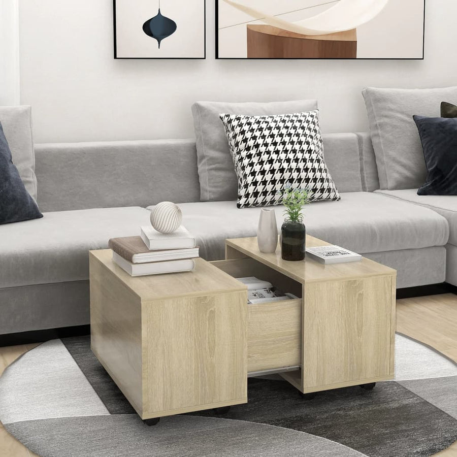 Salontafel 60X60X30 Cm Spaanplaat Kleurig Sonoma eiken