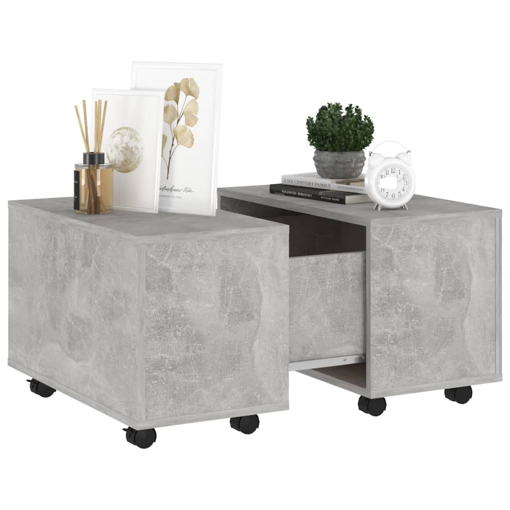 Salontafel 60X60X38 Cm Spaanplaat Betongrijs