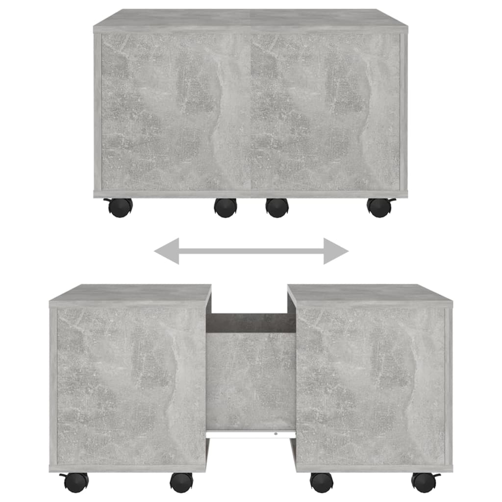 Salontafel 60X60X38 Cm Spaanplaat Betongrijs