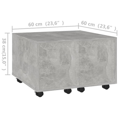 Salontafel 60X60X38 Cm Spaanplaat Betongrijs