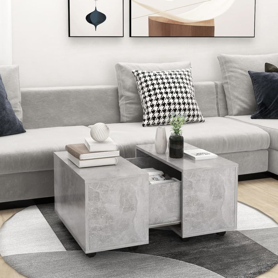 Salontafel 60X60X38 Cm Spaanplaat Zwart