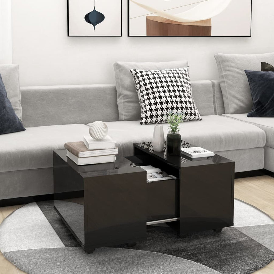 Salontafel 60X60X38 Cm Spaanplaat Zwart