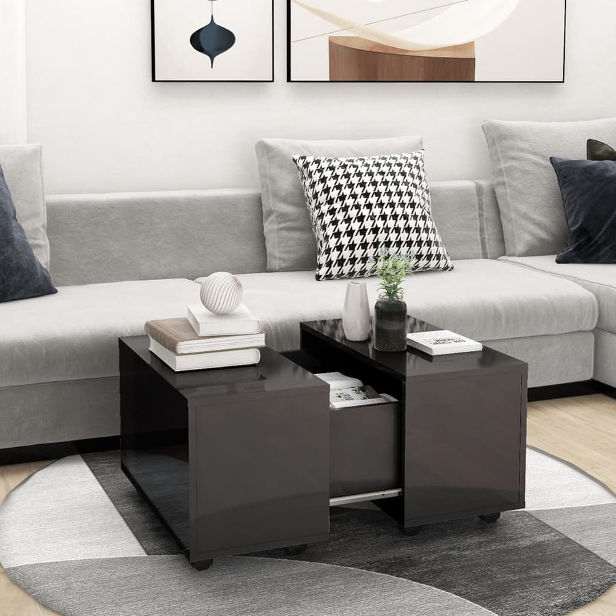 Salontafel 60X60X38 Cm Spaanplaat Zwart