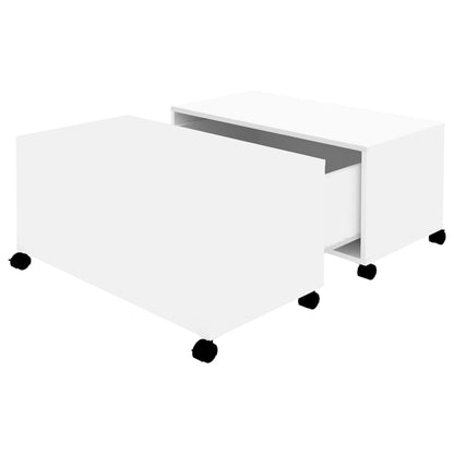 Salontafel 75X75X38 Cm Spaanplaat Wit