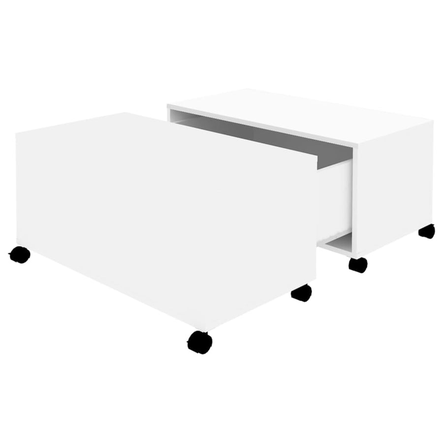 Salontafel 75X75X38 Cm Spaanplaat Wit
