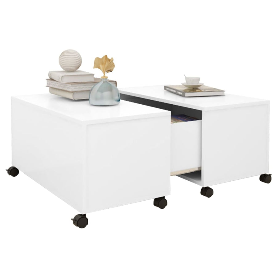 Salontafel 75X75X38 Cm Spaanplaat Wit
