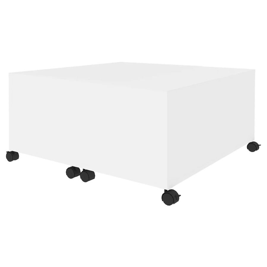 Salontafel 75X75X38 Cm Spaanplaat Wit