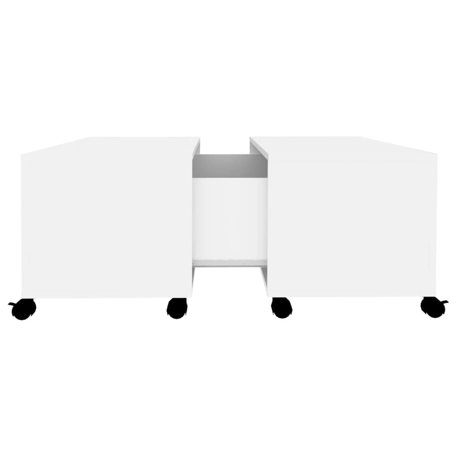Salontafel 75X75X38 Cm Spaanplaat Wit
