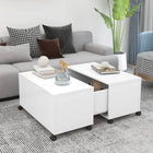 Coffee table 75x75x38 cm treated wood white