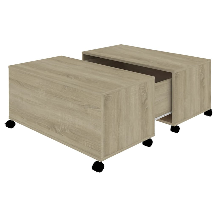 Salontafel 75X75X38 Cm Spaanplaat Sonoma Eikenkleurig 1