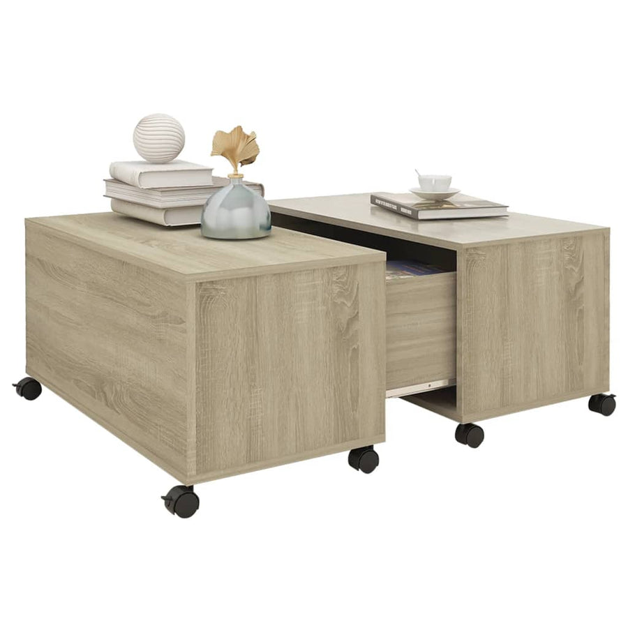 Salontafel 75X75X38 Cm Spaanplaat Sonoma Eikenkleurig 1