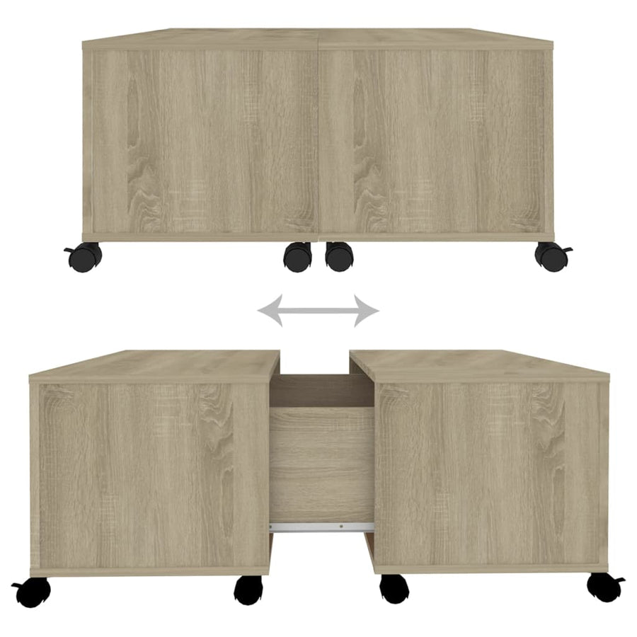 Salontafel 75X75X38 Cm Spaanplaat Sonoma Eikenkleurig 1