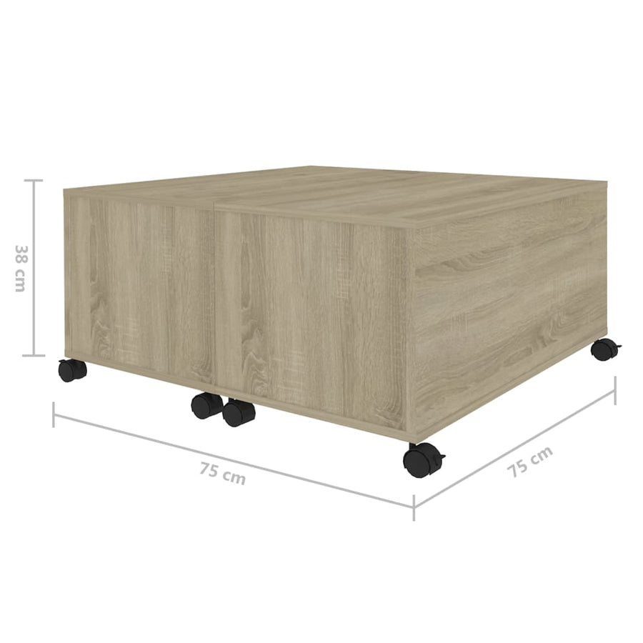 Salontafel 75X75X38 Cm Spaanplaat Sonoma Eikenkleurig 1