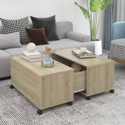 Coffee table 75x75x38 cm engineered wood Sonoma oak-effect
