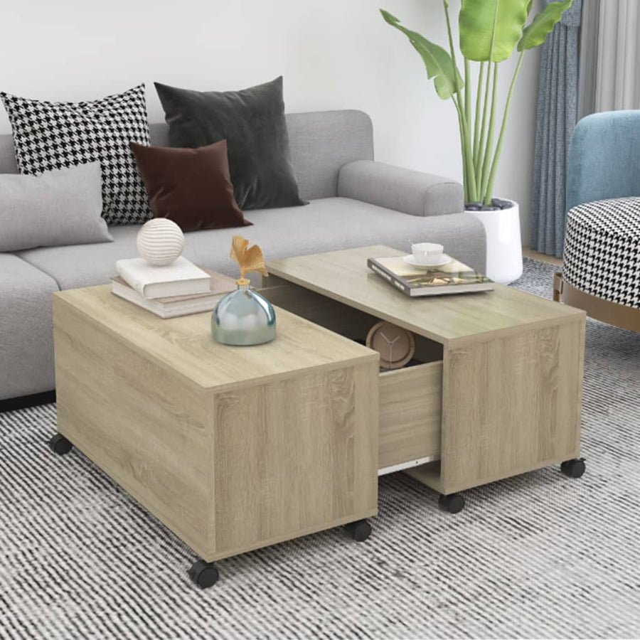 Salontafel 75X75X38 Cm Spaanplaat Sonoma Eikenkleurig 1