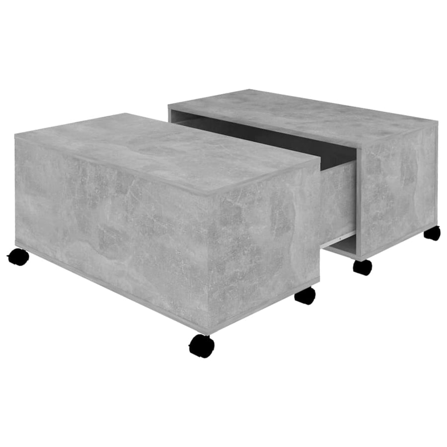 Salontafel 75x75x38 cm bewerkt hout betongrijs