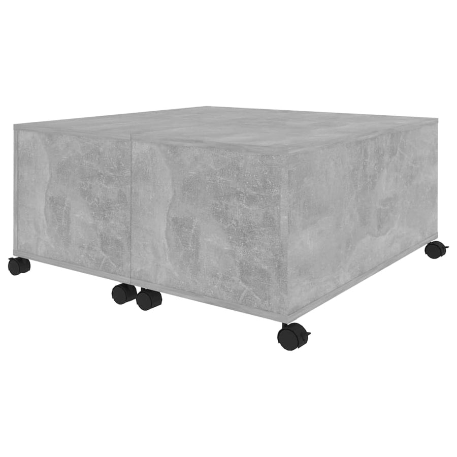 Salontafel 75x75x38 cm bewerkt hout betongrijs