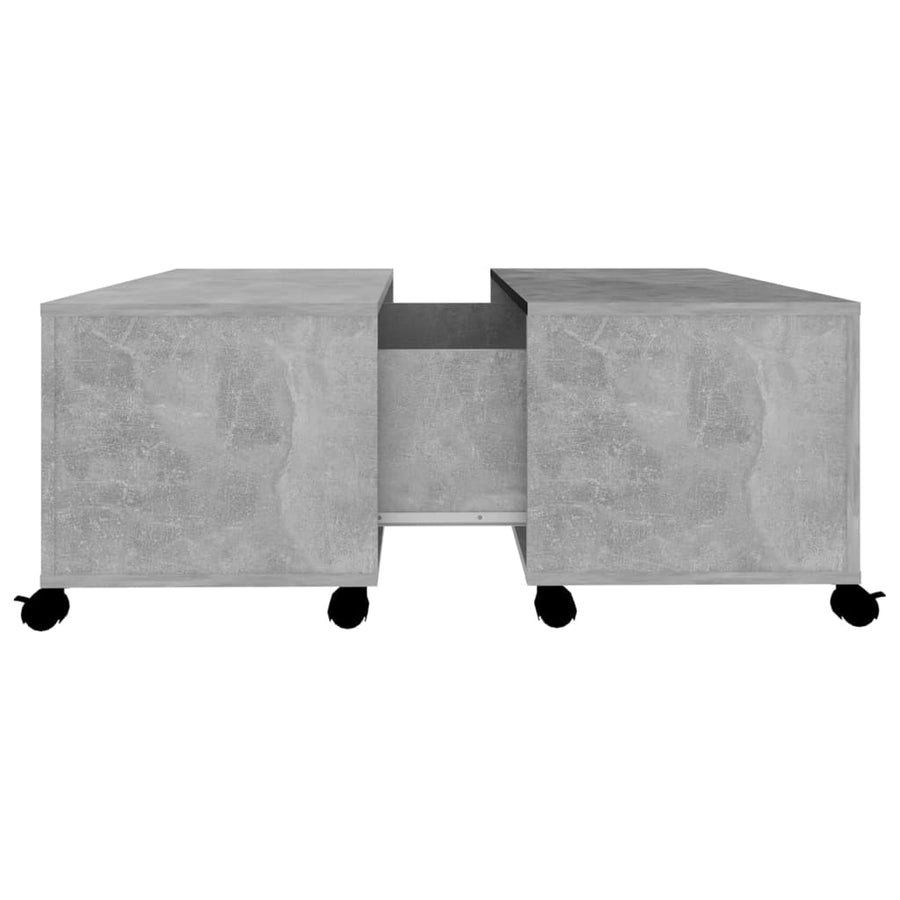 Salontafel 75x75x38 cm bewerkt hout betongrijs