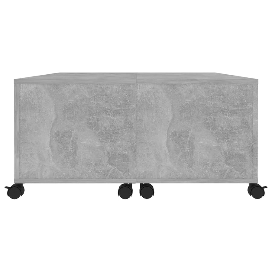 Salontafel 75x75x38 cm bewerkt hout betongrijs