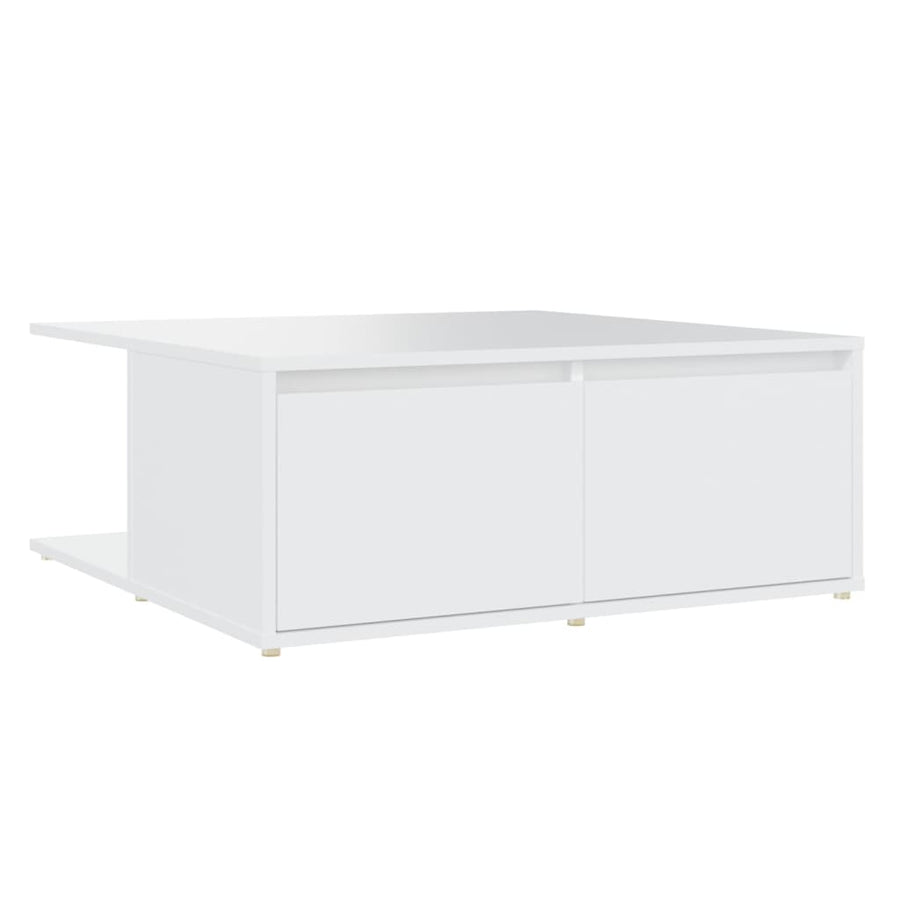 Salontafel 80x80x31 cm bewerkt hout wit