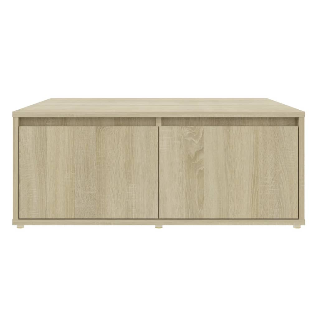 Salontafel 80X80X3 Cm Spaanplaat Kleurig Sonoma eiken