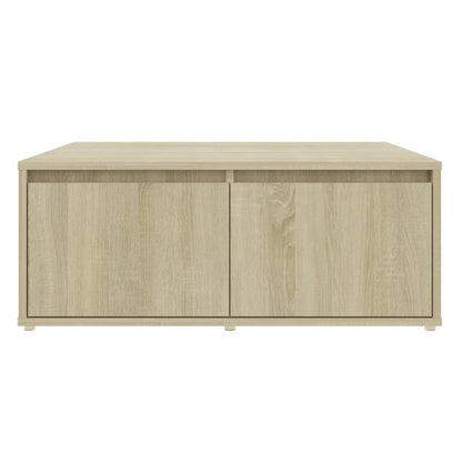 Salontafel 80X80X3 Cm Spaanplaat Kleurig Sonoma eiken