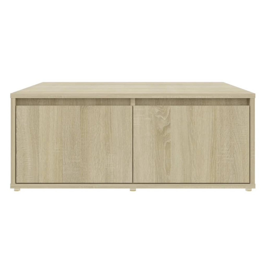 Salontafel 80X80X3 Cm Spaanplaat Kleurig Sonoma eiken