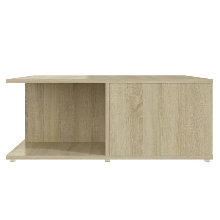 Salontafel 80X80X3 Cm Spaanplaat Kleurig Sonoma eiken