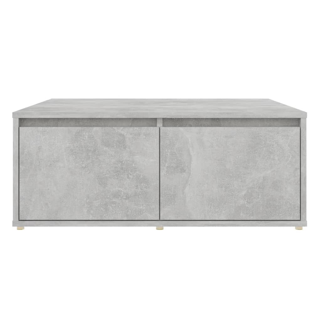 Salontafel 80x80x31 cm bewerkt hout betongrijs