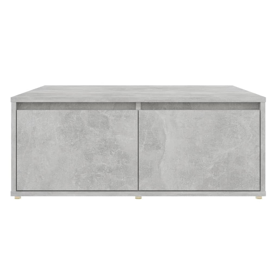 Salontafel 80x80x31 cm bewerkt hout betongrijs