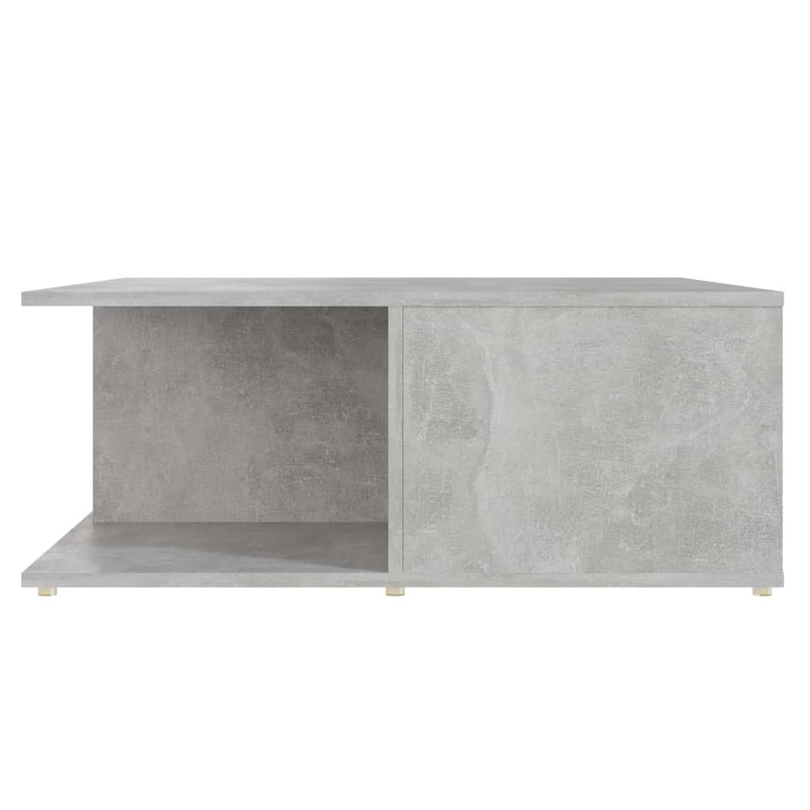 Salontafel 80x80x31 cm bewerkt hout betongrijs