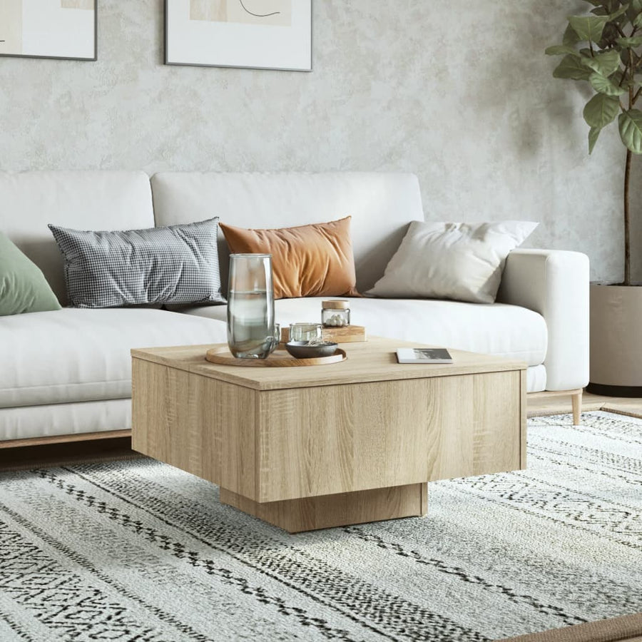 Salontafel 60X60X3,5 Cm Spaanplaat Kleurig Sonoma eiken