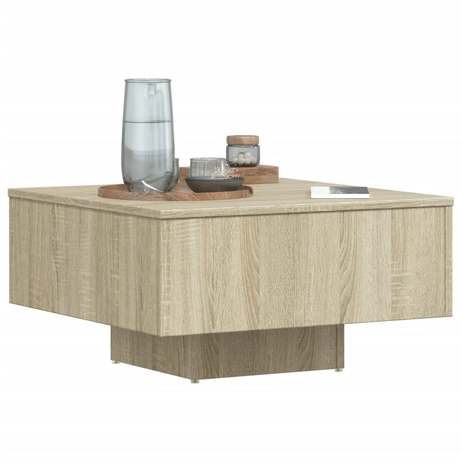 Salontafel 60X60X3,5 Cm Spaanplaat Kleurig Sonoma eiken