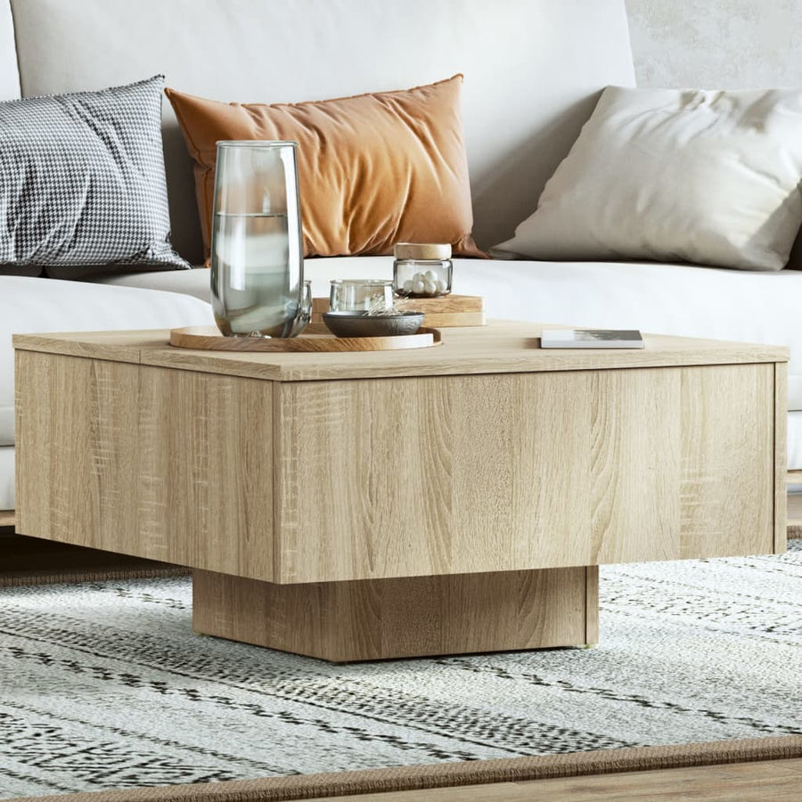 Salontafel 60X60X3,5 Cm Spaanplaat Kleurig Sonoma eiken