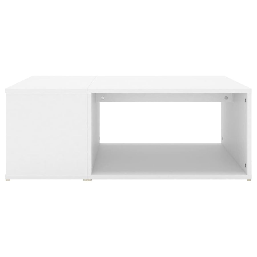 Salontafel 90X67X33 Cm Bewerkt Hout Wit