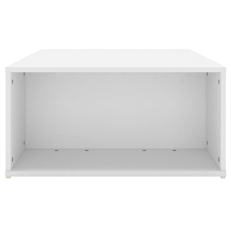 Salontafel 90X67X33 Cm Bewerkt Hout Wit