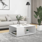 Coffee table 90x67x33 cm distressed wood white