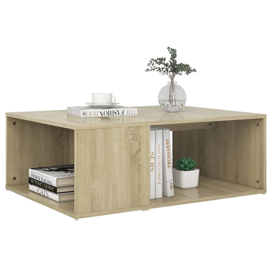 Salontafel 90X67X33 Cm Spaanplaat Kleurig Sonoma eiken