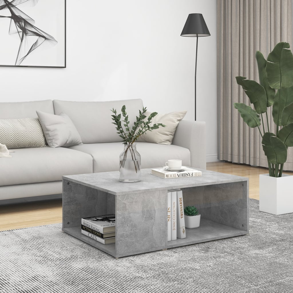 Salontafel 90X67X33 Cm Spaanplaat Betongrijs