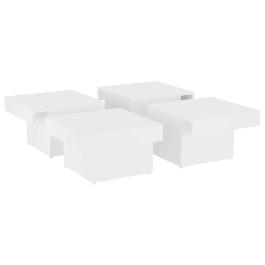 Salontafel 90X90X28 Cm Spaanplaat Wit