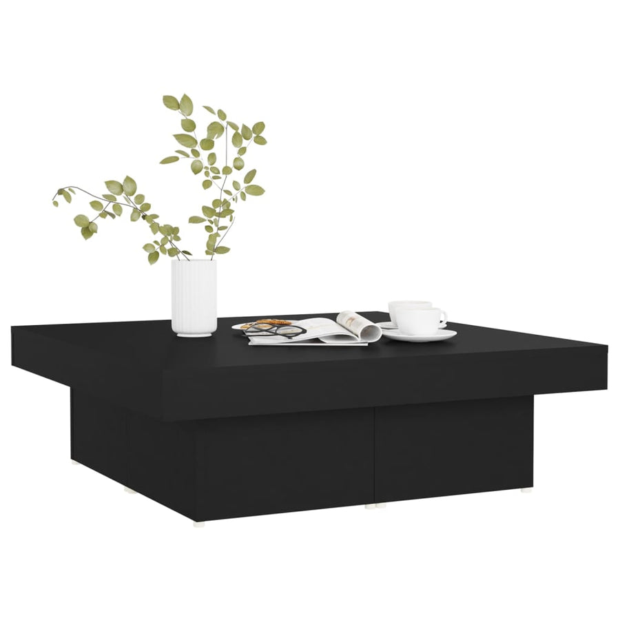 Salontafel 90X90X28 Cm Spaanplaat Zwart