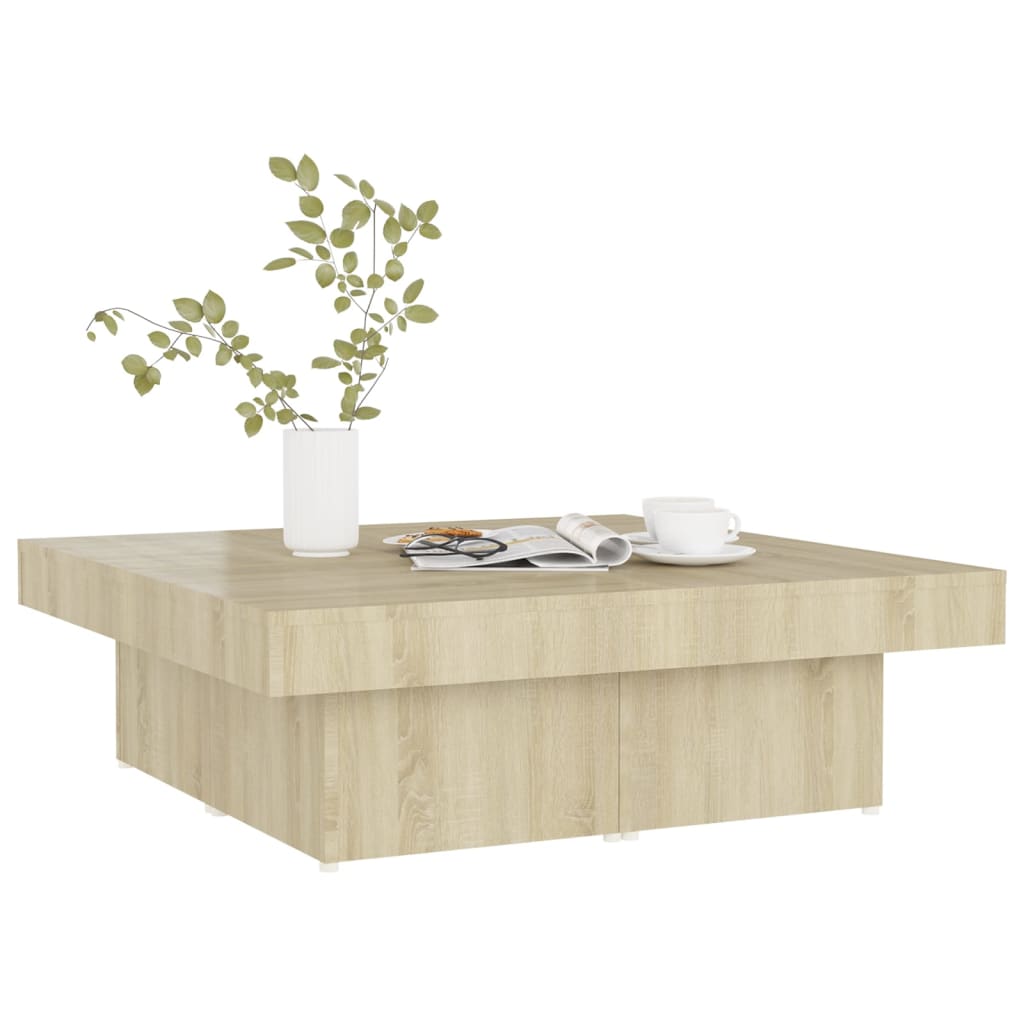 Salontafel 90X90X28 Cm Spaanplaat Sonoma Eikenkleurig 1