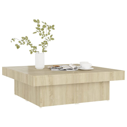 Salontafel 90X90X28 Cm Spaanplaat Sonoma Eikenkleurig 1