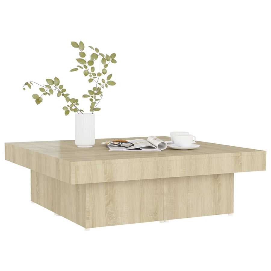Salontafel 90X90X28 Cm Spaanplaat Sonoma Eikenkleurig 1