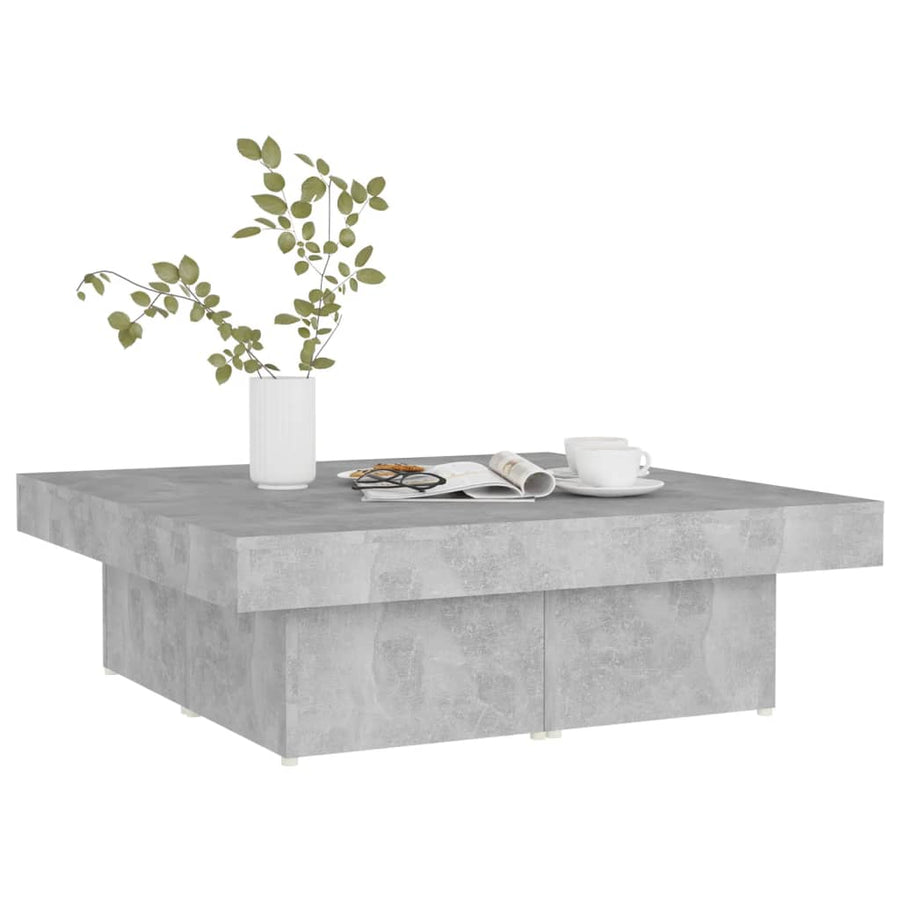 Salontafel 90X90X28 Cm Spaanplaat Betongrijs