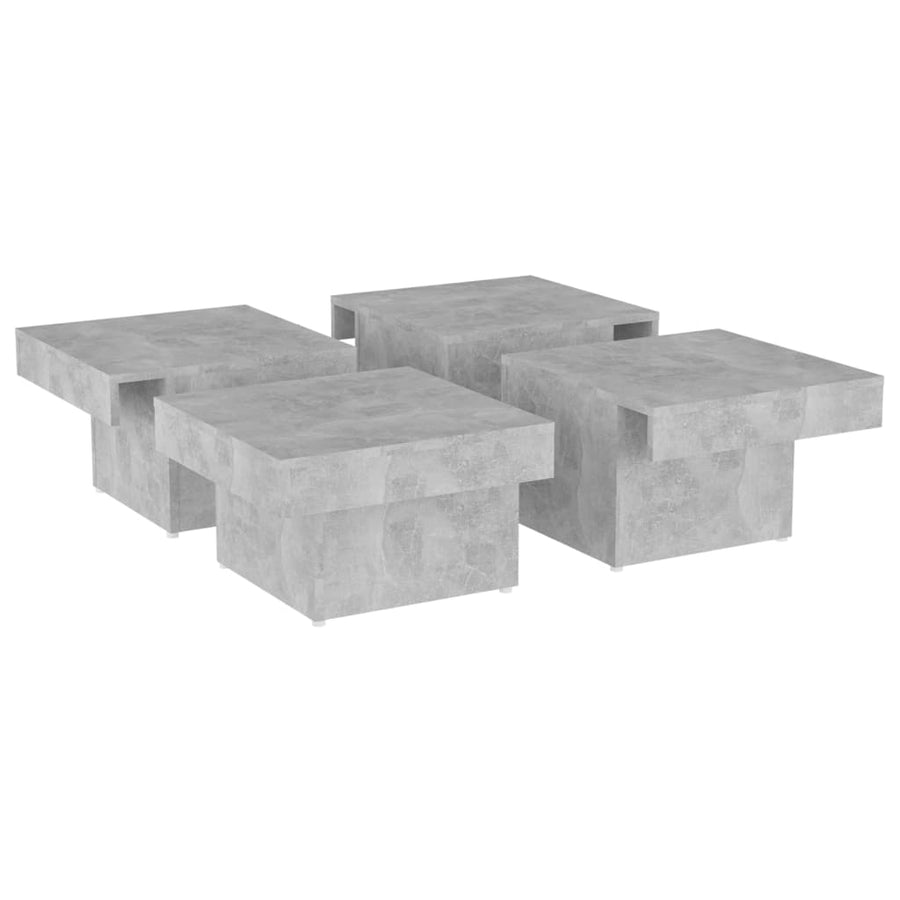 Salontafel 90X90X28 Cm Spaanplaat Betongrijs