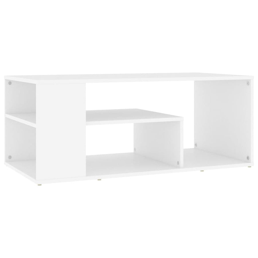 Salontafel 100x50x40 cm spaanplaat wit Wit