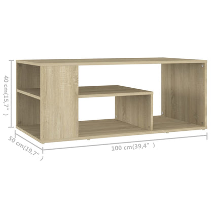 Salontafel 100x50x40 cm spaanplaat sonoma eikenkleurig Sonoma eiken