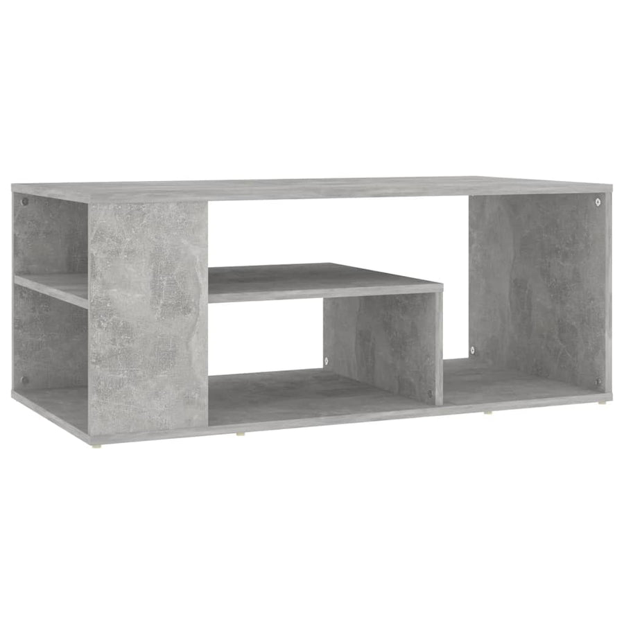 Salontafel 100x50x40 cm spaanplaat betongrijs Betongrijs