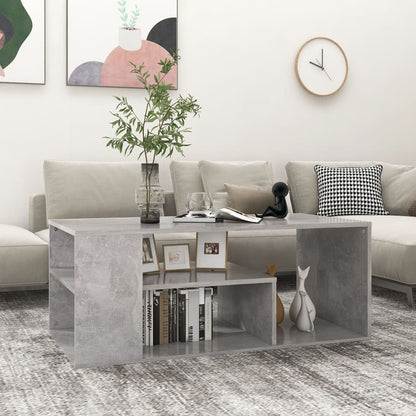 Salontafel 100x50x40 cm spaanplaat betongrijs Betongrijs